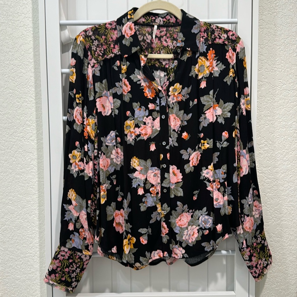 Free People Floral Top